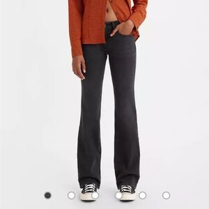 Levis Superlow Boot Woman 33 Black Worn In Stretch Zip Fly Y2K Streetwear Preppy